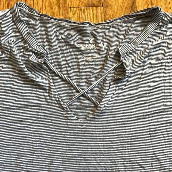 American Eagle Outfitters Striped Short Sleeved Shirt - Picture 2 of 3